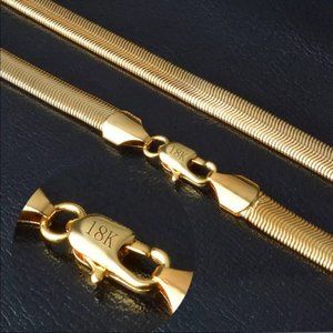 ¥New 18K Gold Chain Necklace